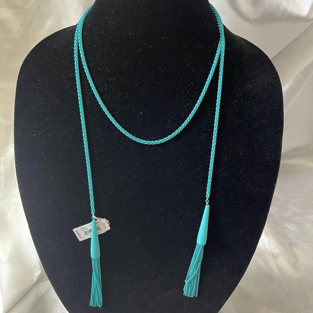Kendra Scott Phara Tassel Lariat Necklace - Aqua